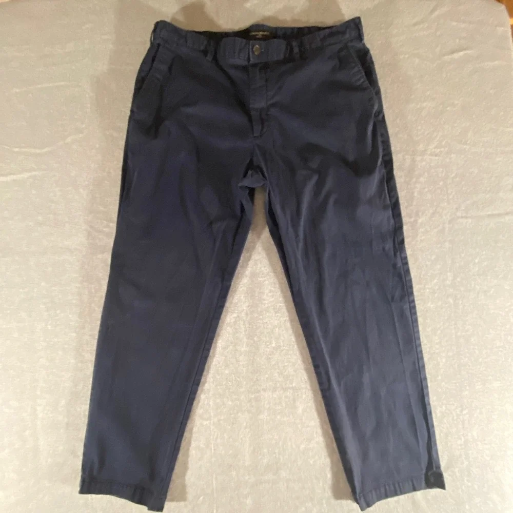 Banana Republic Athletic Lived-In Chino Basic Pants Dark preppy Navy 38x29